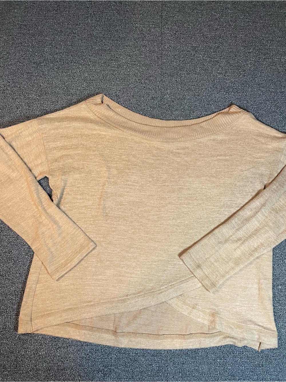 Abercrombie & Fitch Taupe Boat Neck Crossover Top